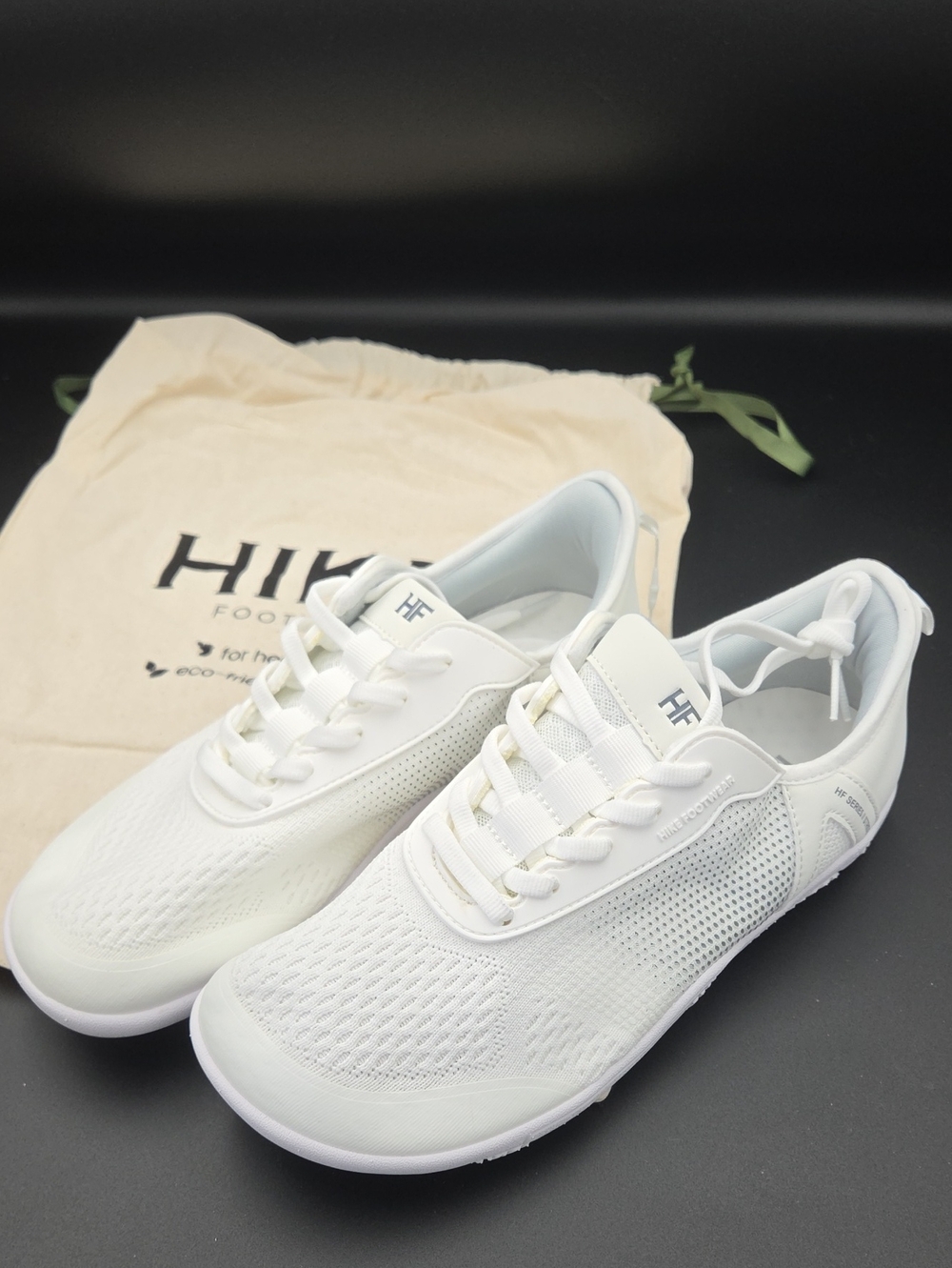 HIKE Footwear HF Stride White Barefoot Unisex Sneakers EU 40 Women US 9 Men  7